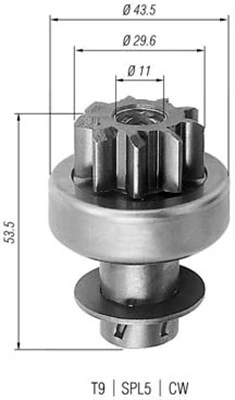 Pinion, starter